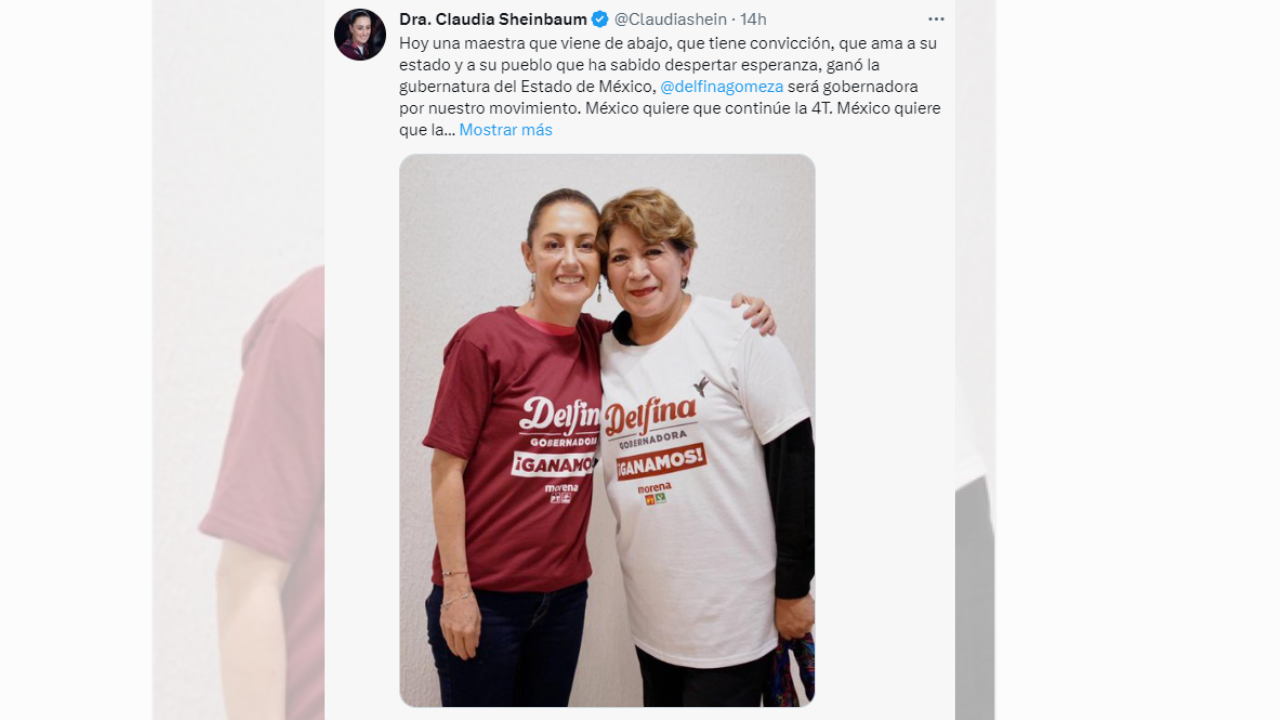 claudia sheinbaum celebratriunfo de delfina