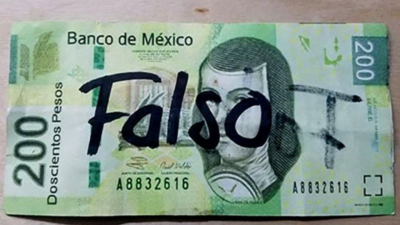 billete de 200 falso mexico